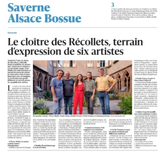 Article des DNA sur les artistes en résidence au cloître des Recollets en 2025